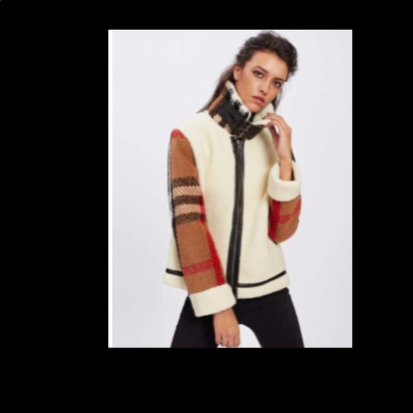 Light Weight Plaid Print Coat - Picture 1 of 5